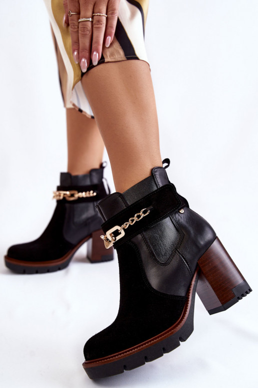 Botas de mujer Tiene queciejka 05781-01 de color negro