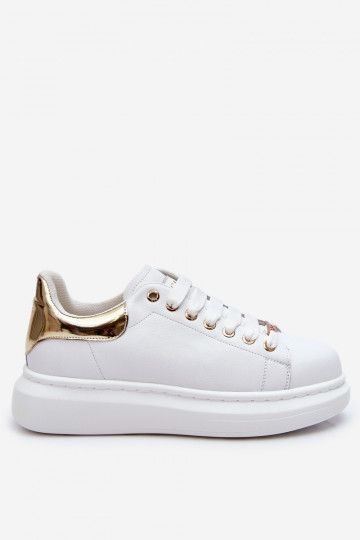 Femenino zapatillas GOE LL2N4011 Blanco-color dorado