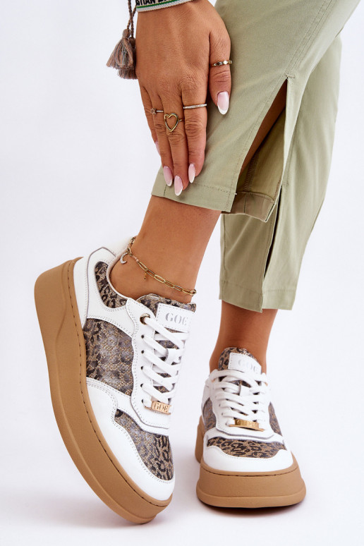 Femenino Zapatillas cómodas GOE LL2N4052 Blanco-beige