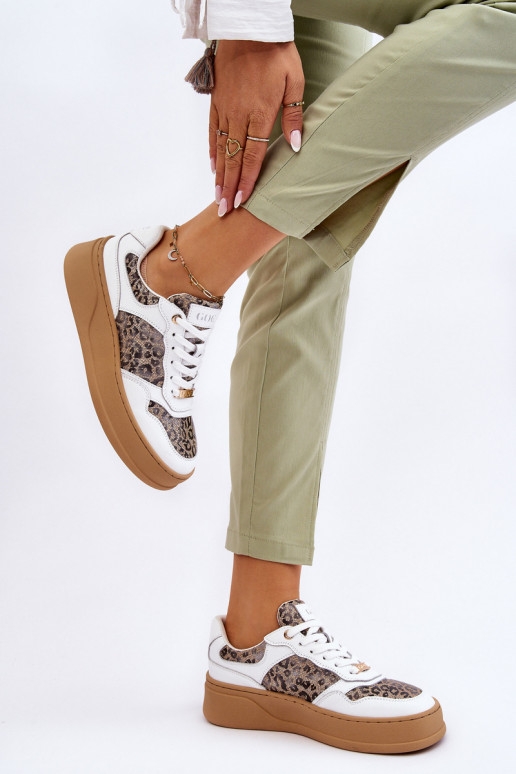 Femenino Zapatillas cómodas GOE LL2N4052 Blanco-beige