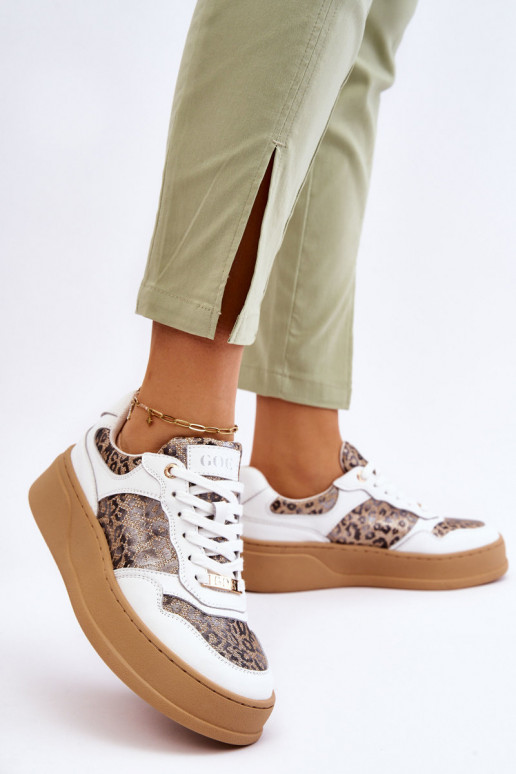 Femenino Zapatillas cómodas GOE LL2N4052 Blanco-beige