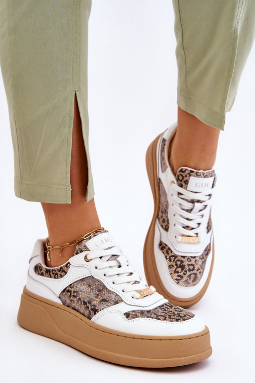 Femenino Zapatillas cómodas GOE LL2N4052 Blanco-beige