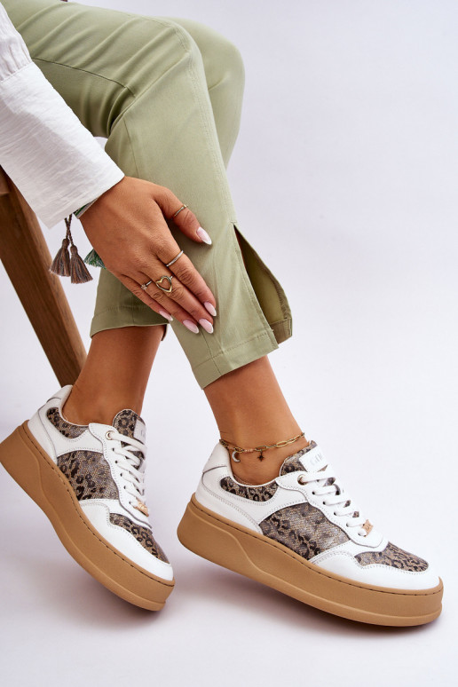 Femenino Zapatillas cómodas GOE LL2N4052 Blanco-beige