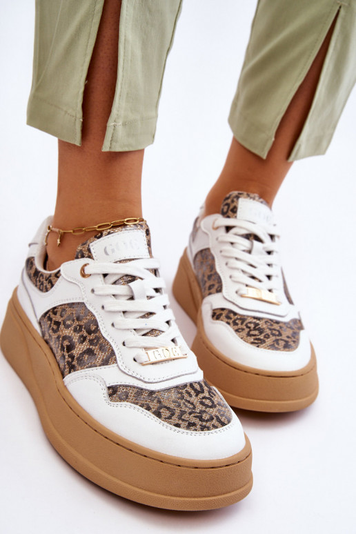 Femenino Zapatillas cómodas GOE LL2N4052 Blanco-beige