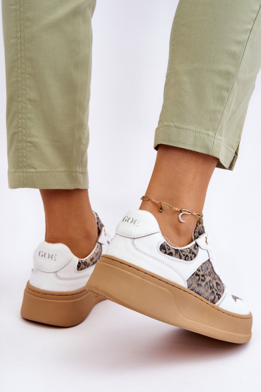 Femenino Zapatillas cómodas GOE LL2N4052 Blanco-beige