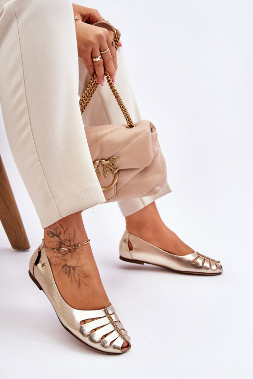 Zazoo 10009 Bailarinas cómodas de piel natural. Femenino color dorado Zazoo 10009 Bailarinas cómodas de piel natural. Femenino color dorado