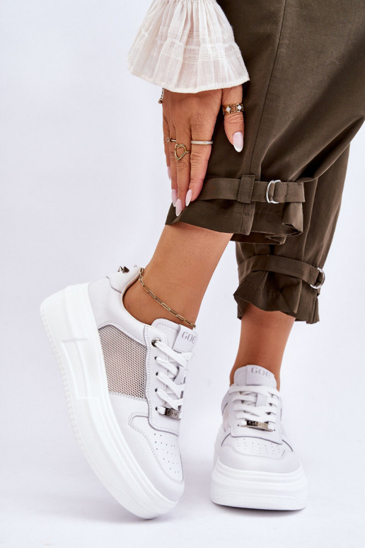 Femenino modelo clásico zapatillas GOE LL2N4060 el color blanco