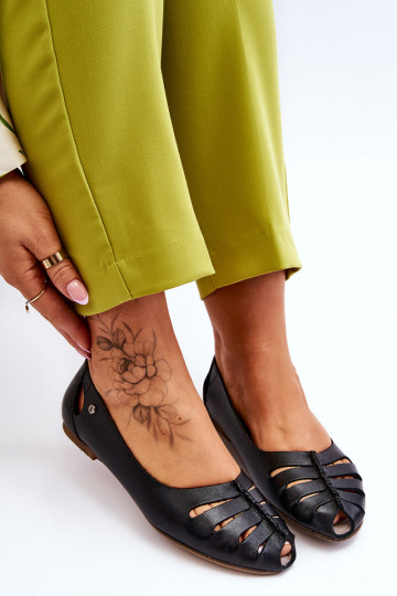 Bailarinas cómodas de piel natural. Femenino de color negro Lemar Luka 2