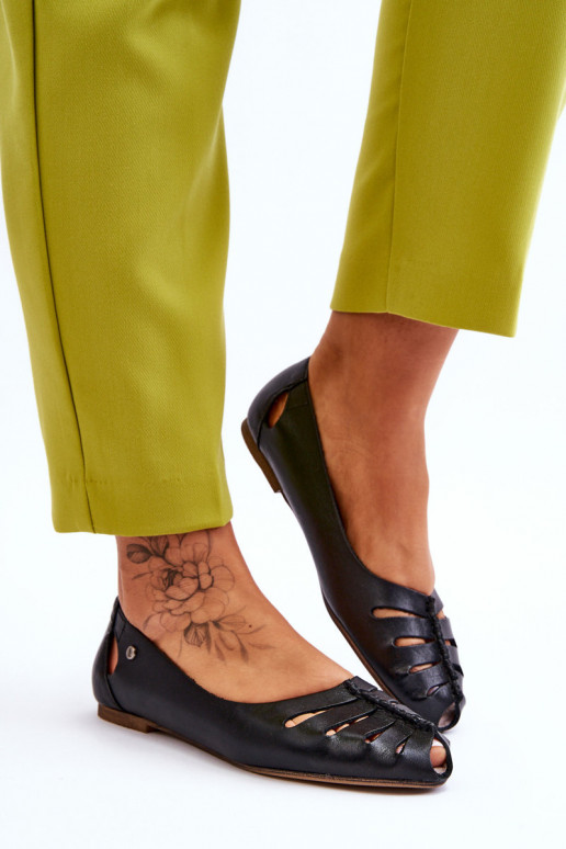 Bailarinas cómodas de piel natural. Femenino de color negro Lemar Luka Bailarinas cómodas de piel natural. Femenino de color negro Lemar Luka