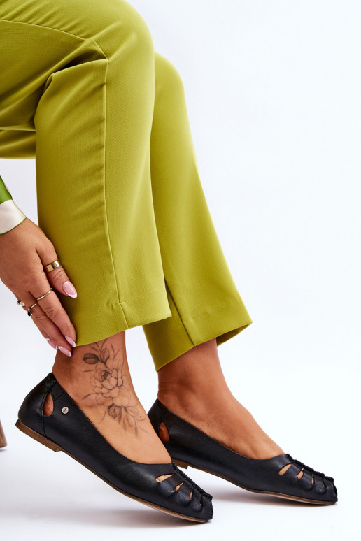 Bailarinas cómodas de piel natural. Femenino de color negro Lemar Luka Bailarinas cómodas de piel natural. Femenino de color negro Lemar Luka