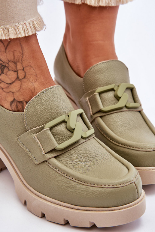 Estilo elegante zapatos con tacones con adornos color verde Lemar Harmell