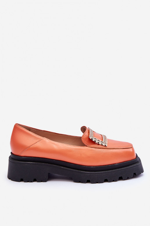 Conveniente Piel Mocasines color naranja Agathe Conveniente Piel Mocasines color naranja Agathe