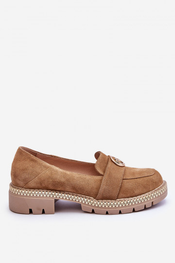 Mocasines de ante elegantes color arena Laverne