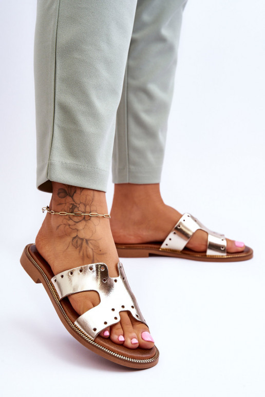 Zazoo 40326 Femenino Zapatillas Con recortes decorativos color dorado Zazoo 40326 Femenino Zapatillas Con recortes decorativos color dorado