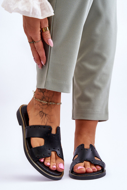 Zazoo 40326 Femenino Zapatillas Con recortes decorativos de color negro Zazoo 40326 Femenino Zapatillas Con recortes decorativos de color negro