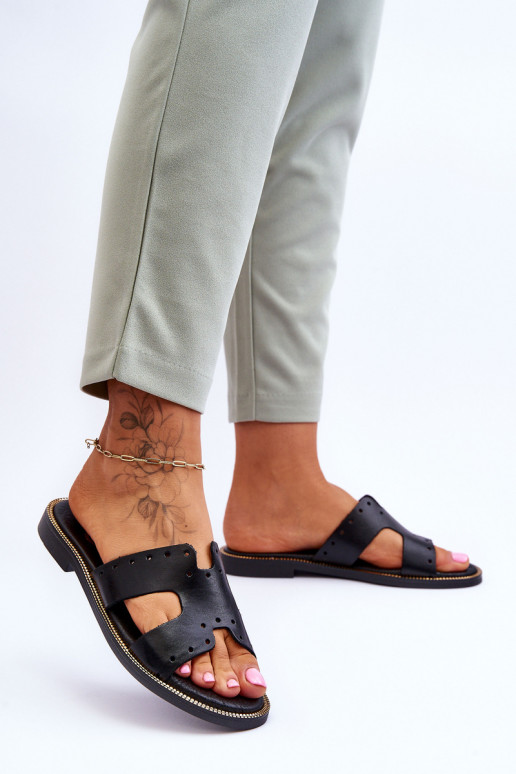 Zazoo 40326 Femenino Zapatillas Con recortes decorativos de color negro Zazoo 40326 Femenino Zapatillas Con recortes decorativos de color negro