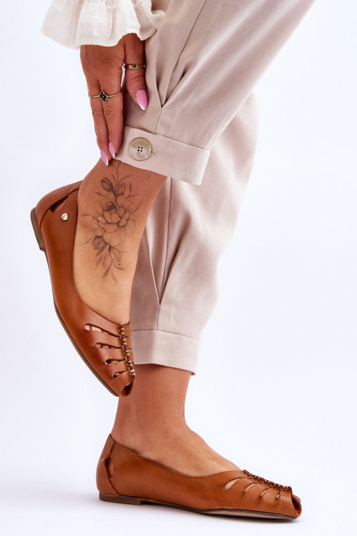 Zazoo 10009 Bailarinas cómodas de piel natural. Femenino color marrón Zazoo 10009 Bailarinas cómodas de piel natural. Femenino color marrón