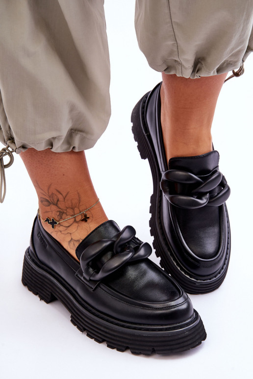 Piel Mocasines zapatos Big Star LL274580 de color negro Piel Mocasines zapatos Big Star LL274580 de color negro