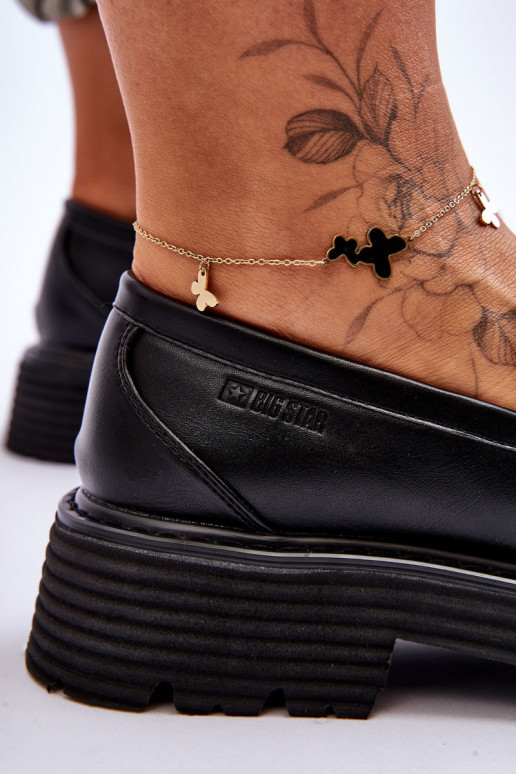 Piel Mocasines zapatos Big Star LL274580 de color negro Piel Mocasines zapatos Big Star LL274580 de color negro