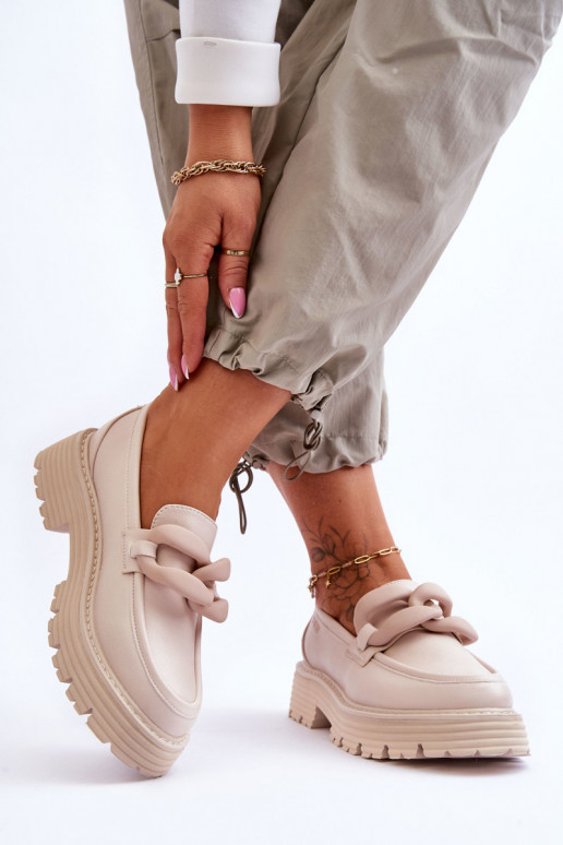 Piel Mocasines zapatos Big Star LL274581 beige Piel Mocasines zapatos Big Star LL274581 beige