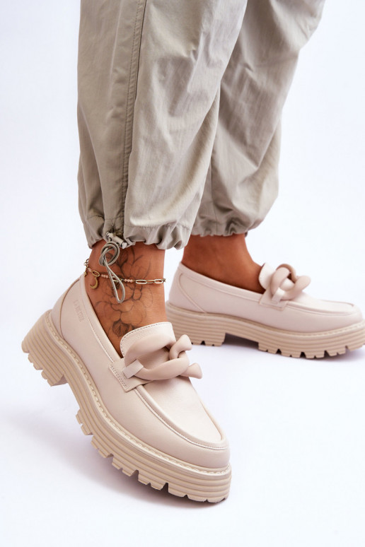 Piel Mocasines zapatos Big Star LL274581 beige Piel Mocasines zapatos Big Star LL274581 beige