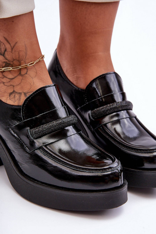 Piel zapatos con tacones con adornos de color negro Lemar Gelanor Piel zapatos con tacones con adornos de color negro Lemar Gelanor