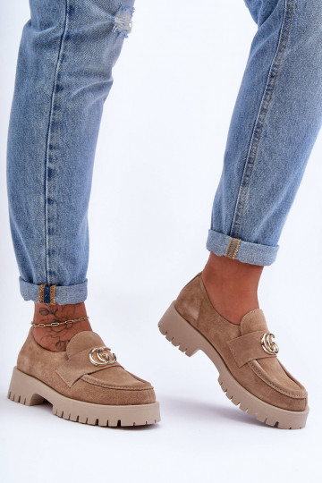 Femenino zapatos de gamuza con adornos beige Rosefalls 2