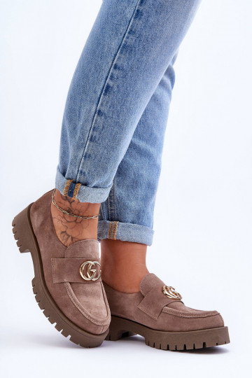 Femenino zapatos de gamuza con adornos beige Rosefalls