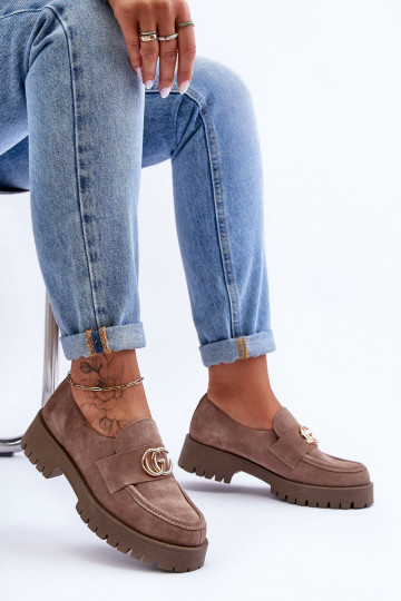 Femenino zapatos de gamuza con adornos beige Rosefalls 2