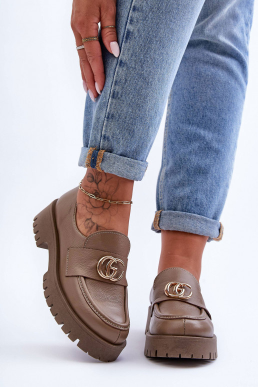 Zapatos de piel natural. con adornos beige Rosefalls Zapatos de piel natural. con adornos beige Rosefalls