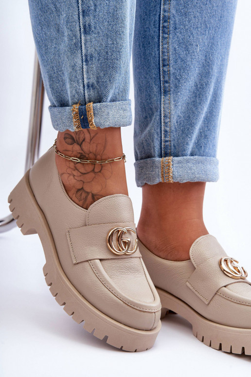 Zapatos de piel natural. con adornos beige Rosefalls Zapatos de piel natural. con adornos beige Rosefalls