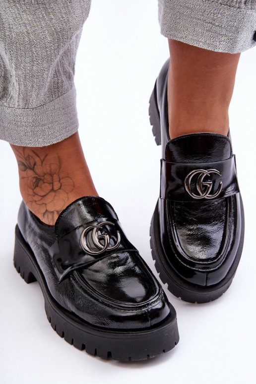 Zapatos de piel natural. con adornos de color negro Rosefalls