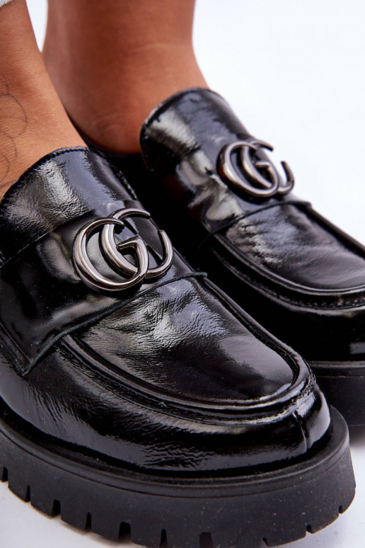 Zapatos de piel natural. con adornos de color negro Rosefalls