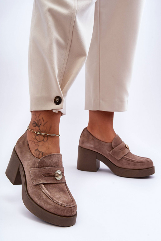de gamuza zapatos Femenino con tacones beige Lemar Dunadia de gamuza zapatos Femenino con tacones beige Lemar Dunadia