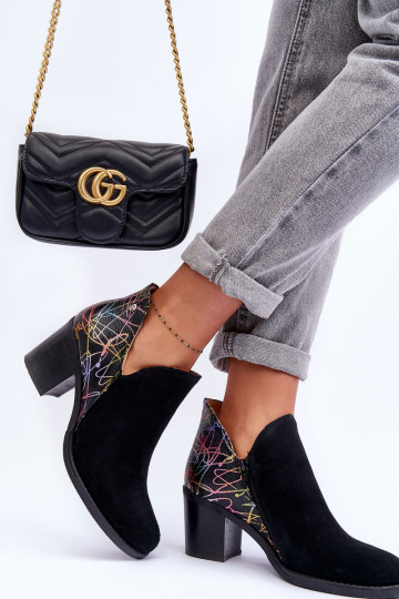 Botas de mujer con tacones Tiene queciejka 04492-99 de color negro