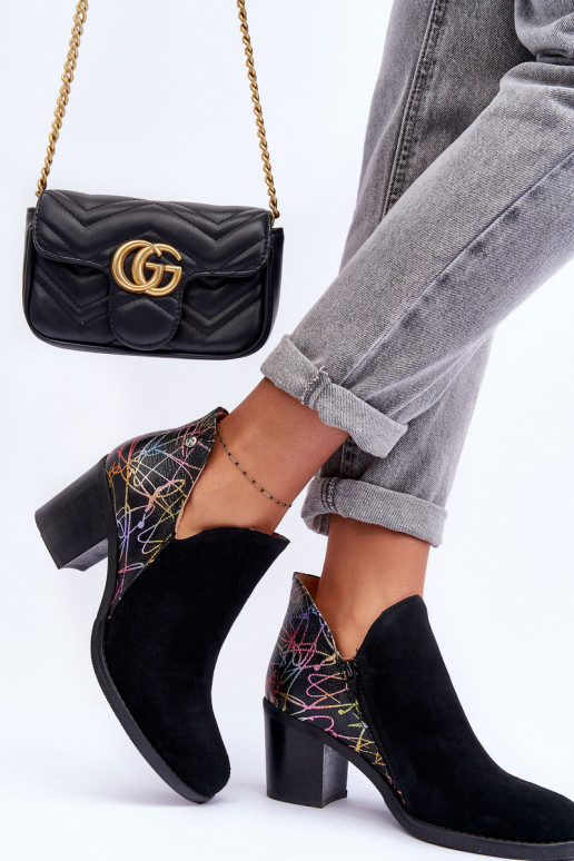 Botas de mujer con tacones Tiene queciejka 04492-99 de color negro Botas de mujer con tacones Tiene queciejka 04492-99 de color negro