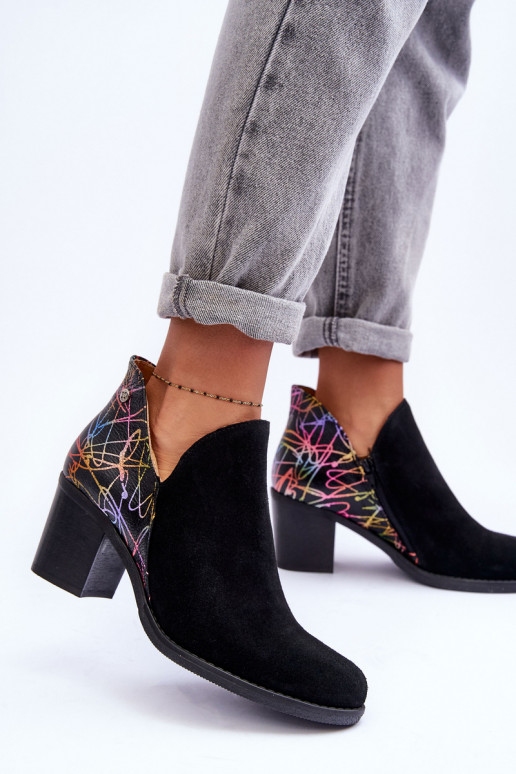 Botas de mujer con tacones Tiene queciejka 04492-99 de color negro Botas de mujer con tacones Tiene queciejka 04492-99 de color negro