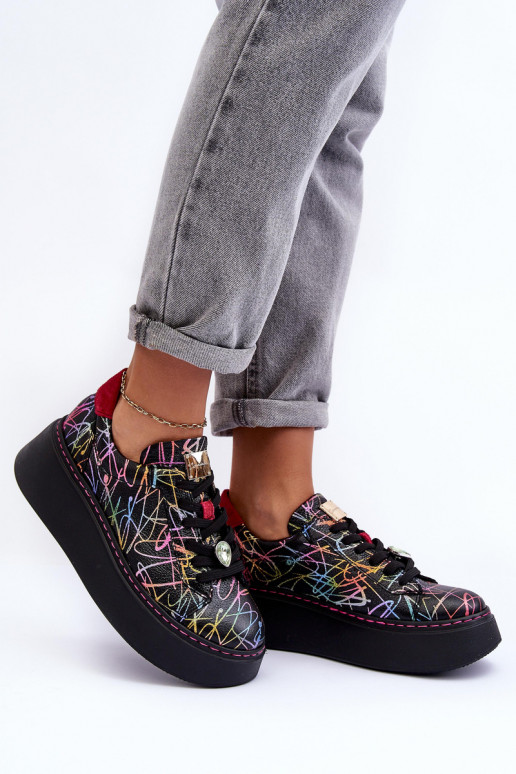 Piel zapatillas con una plataforma Tiene queciejka 06191-39 Colores diferentes Piel zapatillas con una plataforma Tiene queciejka 06191-39 Colores diferentes