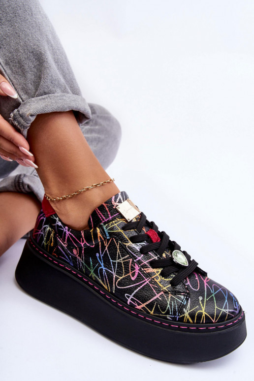 Piel zapatillas con una plataforma Tiene queciejka 06191-39 Colores diferentes Piel zapatillas con una plataforma Tiene queciejka 06191-39 Colores diferentes