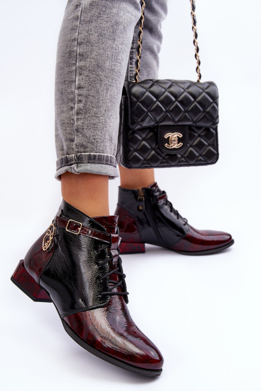 Botas de mujer Calzado Tiene queciejka 5743A-23 borgoña Botas de mujer Calzado Tiene queciejka 5743A-23 borgoña