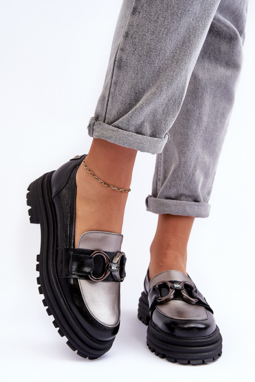 Botines de piel con suela maciza. de color negro Elkiza Botines de piel con suela maciza. de color negro Elkiza