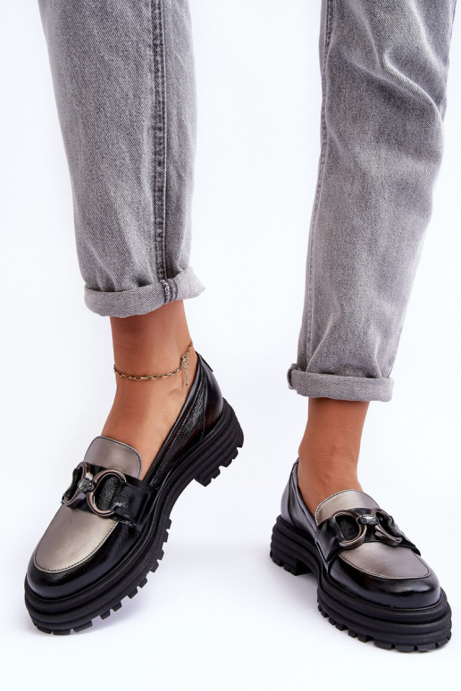 Botines de piel con suela maciza. de color negro Elkiza Botines de piel con suela maciza. de color negro Elkiza