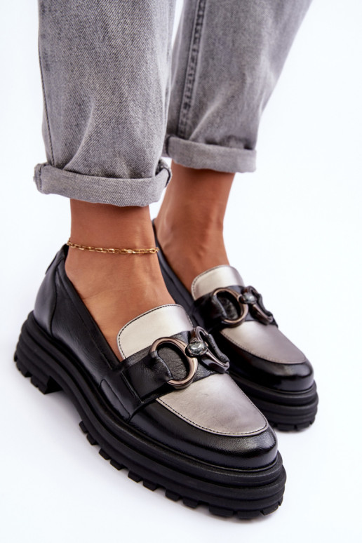 Botines de piel con suela maciza. de color negro Elkiza Botines de piel con suela maciza. de color negro Elkiza