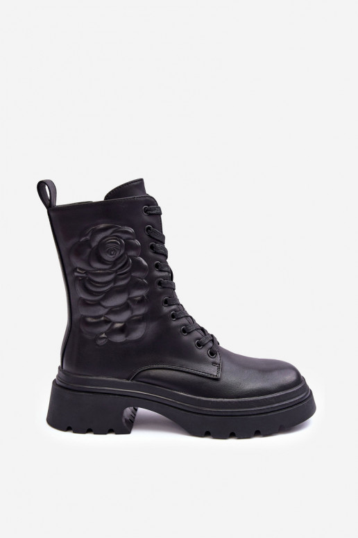 calentamiento Piel botas altas de montar Botas S.Barski MR870-25 de color negro