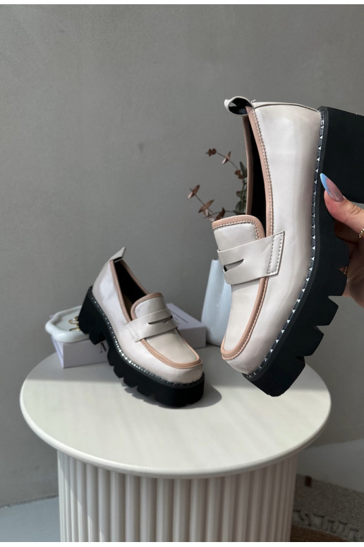 Piel Femenino Mocasines D&A MR870-32 beige