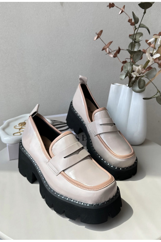 Piel Femenino Mocasines D&A MR870-32 beige