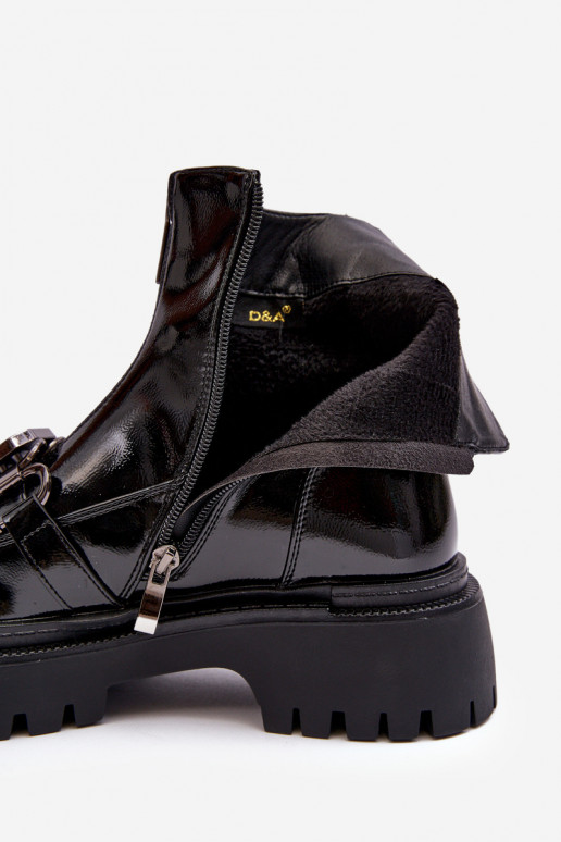 Botas de mujer con plantilla tipo calcetín con tacones D&A MR870-41 de color negro