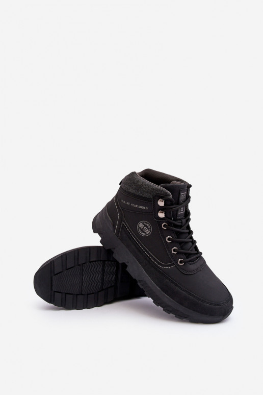 Tiene quesculino botas de montaña de color negro Big Star MM174016 Tiene quesculino botas de montaña de color negro Big Star MM174016
