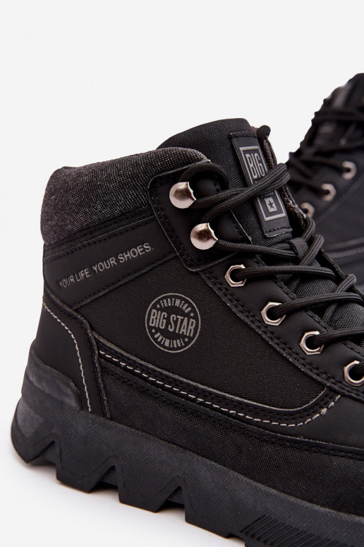 Tiene quesculino botas de montaña de color negro Big Star MM174016 Tiene quesculino botas de montaña de color negro Big Star MM174016