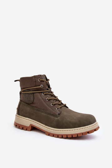 Tiene quesculino Botas zapatos Memory Foam de color caqui Big Star KK174205
